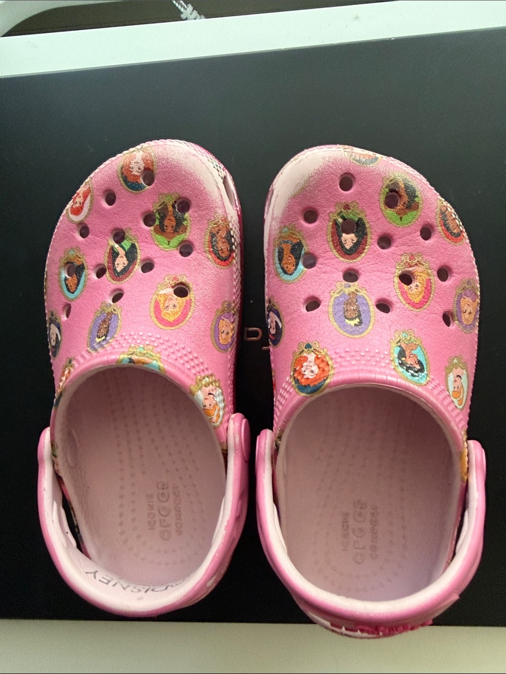 Disney Pink Kids Water Clogs with Princess Portraits
